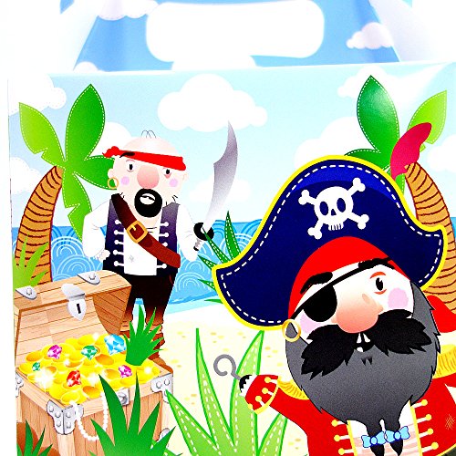 German Trendseller® - 6 x Cajas Pirata de cumpleaños ┃con ASO para llenar ┃para Regalo ┃Fiestas Infantiles┃ Idea de Regalo┃cumpleaños de niños┃ 6 Unidades