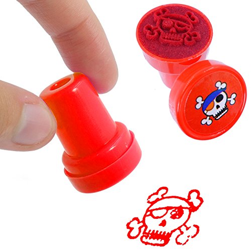 German Trendseller® - 6 x Mezcla de Sellos ┃Manualidades┃Diferentes Motivos┃Fiestas Infantiles┃ Idea de Regalo┃cumpleaños de niños┃ 6 Unidades