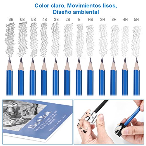 GHB 36PCS Lápices Dibujo Artistico Profesional Incluye Lápices Grafito Lápiz HB