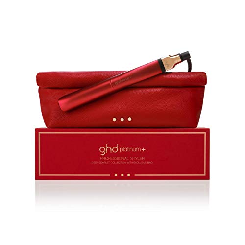 ghd Platinum+ Deep Scarlet - Plancha de pelo profesional con tecnología predictiva ultra-zone, color rojo
