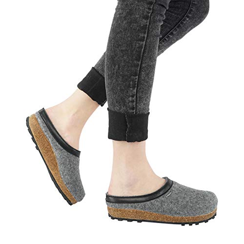 Giesswein Chiemsee, Zuecos Unisex Adulto, Gris (Schiefer), 45 EU