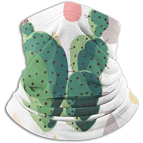 Giles John Flor con Cactus Cuello Calentador Polaina Pasamontañas Máscara De Esquí Clima Frío Mascarilla Sombreros De Invierno Gorros