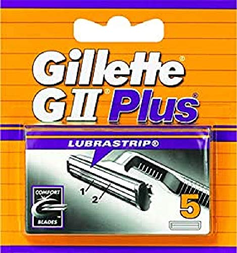 Gillette GII Plus - Recambio de Maquinilla de Afeitar para Hombre 5 Recambios