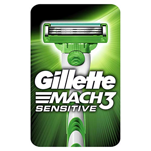 Gillette Mach3 Sensitive Maquinilla, Con Hojas Más Fuertes Que El Acero