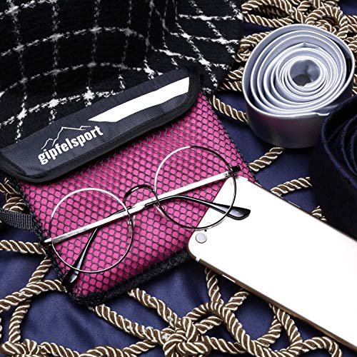 gipfelsport Toalla de Microfibra Fucsia 1x S(80x40cm)