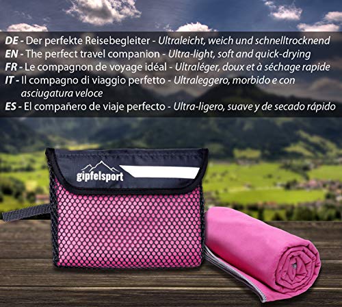 gipfelsport Toalla de Microfibra Fucsia 1x S(80x40cm)