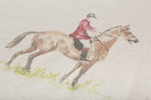 Girones Woodland Horse Man - Mantel Antimanchas, 135 x 140 cm, Multicolor