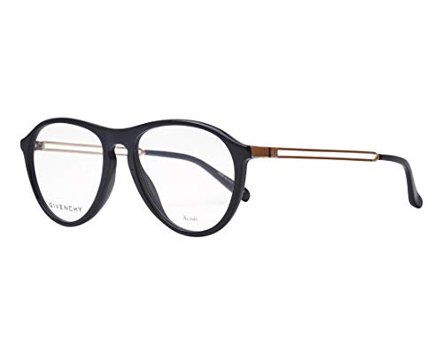 Givenchy Gafas (GV 0097 807) de acetato negro metálico brillante dorado 807 acetato plástico – Metal negro brillante – dorado metálico