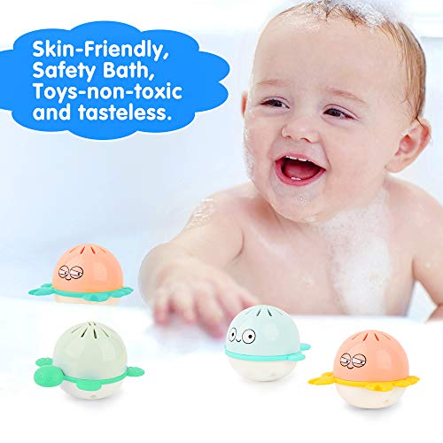 GizmoVine Juguete de Baño, Pescar Flotante Squirts Toy y Cucharada de Agua con Bolsa Organizadora, Juguetes de Pesca Baño Piscina para niños Niñito Bebé Muchachos Chicas