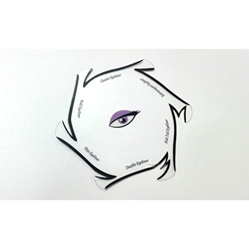 Gjyia 6 en 1 delineador de Ojos Tarjetas de Plantilla de Dibujo Kits de Herramientas cosméticas de Moda Smokey Cat Eyes Accesorio de Maquillaje Uso para Principiantes