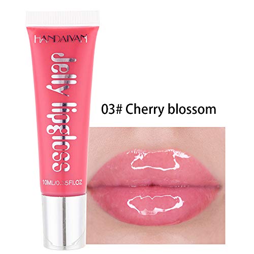 GL-Turelifes 3 PCS Lip Plumper Gloss Jelly Color Lipstick Set, Lip Plumping Balm Plumper Plloss Tratamiento de brillo labial - Mejora los labios hidratados, hidrata, elimina las arrugas(Set 1)