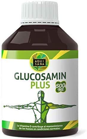 Glucosamina Condroitina| Suplemento de Glucosamina y condroitina con msm – Para la salud de las articulaciones | Huesos Sanos y Cartílagos| Glucosamina Liquida 500 ml – Aquisana