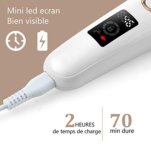 Glynee Depiladora Eléctrica Profesional para Mujer, Afeitadora Electrica Impermeable Femenina con Pantalla LED, Poco Ruido, Bloqueable, para Piel Seca o Húmeda en Axilas, Piernas, Cuerpo y Brazos