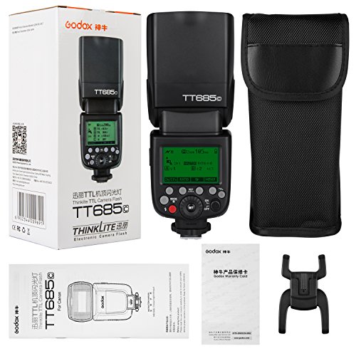 Godox TT685C TTL Flash Camera Flash Speedlite, 2.4G HSS 1 / 8000s TTL GN60 Flash electrónico Compatible con Las cámaras Canon EOS