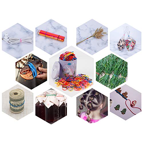 Goma de Pelo Multicolor Lazo de Pelo Elástico Banda de Goma con Caja Libre para Niñas Bebés, 2000 Piezas Mini Titular de Cola de Caballo para Trenzas, Peinado de Boda y Más