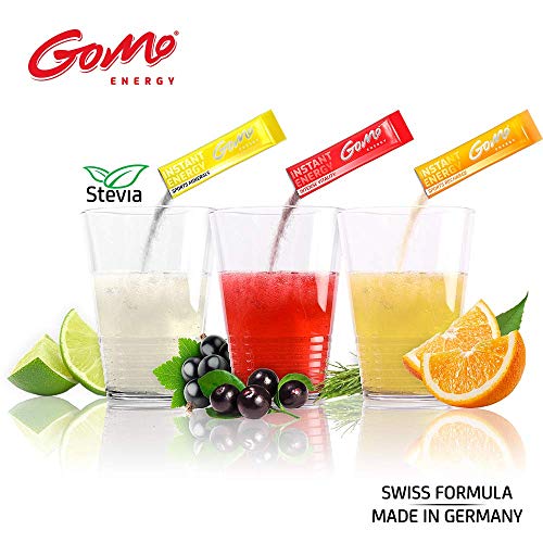 GoMo ENERGY® Bebida de deportes isotónica con una variedad mixta de minerales | Mezcla mineral para más resistencia, fuerza y resistencia │ Huesos y tendones fuertes | MIXED SPORTS LINE 3x4 porciones