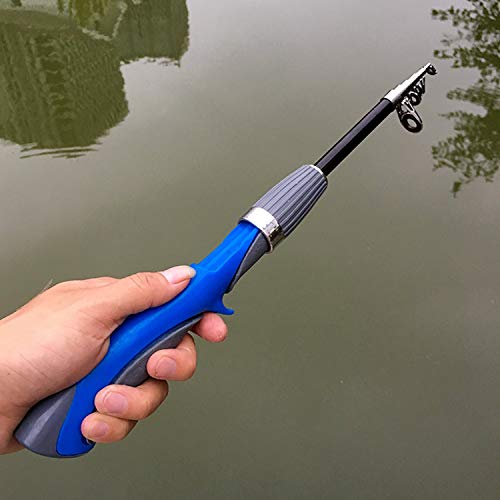 good-girl Fishing rod 1.2M 1.4M Spinning Duro telescópica caña de Pescar para River Hielo del Lago de Pesca, Rojo, 1,4M