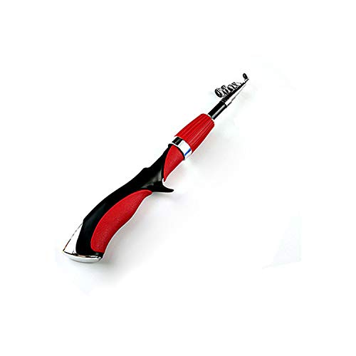 good-girl Fishing rod 1.2M 1.4M Spinning Duro telescópica caña de Pescar para River Hielo del Lago de Pesca, Rojo, 1,4M