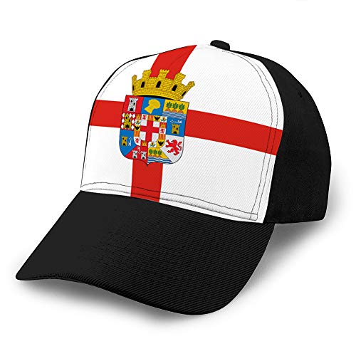 Gorra de béisbol Unisex Gorra de Camionero Sombrero de Vaquero para Adultos Hip Hop Snapback Flag Almería en Andalucía España Gorra de béisbol de Mezclilla Personalizada