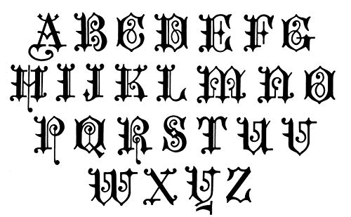 Gothic and Old English Alphabets: 100 Complete Fonts (Lettering, Calligraphy, Typography)