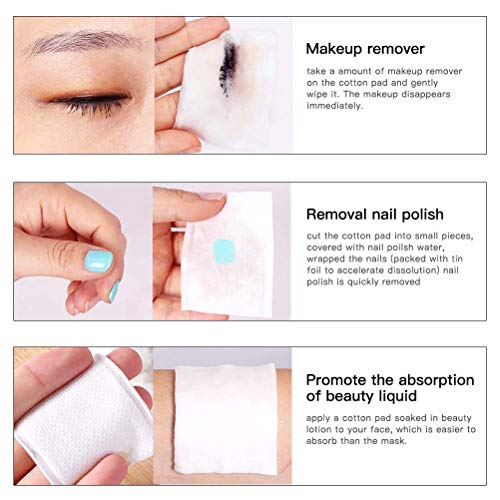 GothicBride Almohadillas Desmaquilladoras No-tejida Discos Desmaquillantes Prefecto Para Limpiar La Cara Removedor De Maquillaje De Ojos Aptos Para Todo Tipo de Pieles 128Piezas (128PCS-De espesor)