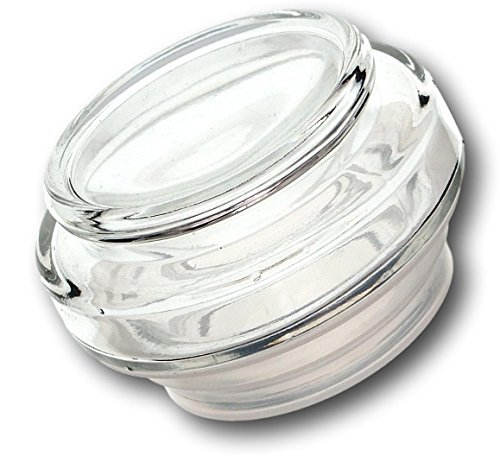 gouveo 6"Rondo” – Copas de Corcho 200 ml, Incluye Corcho para Regalos, Especias, Bote de Cristal Recipiente de Cristal, Corcho Cristal Redondo