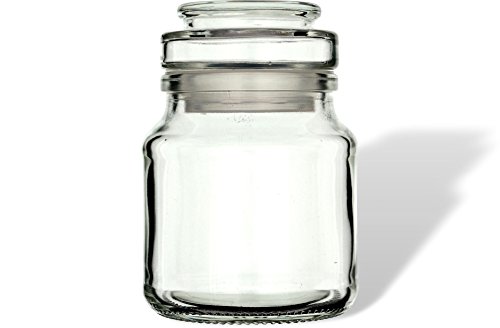 gouveo 6"Rondo” – Copas de Corcho 200 ml, Incluye Corcho para Regalos, Especias, Bote de Cristal Recipiente de Cristal, Corcho Cristal Redondo