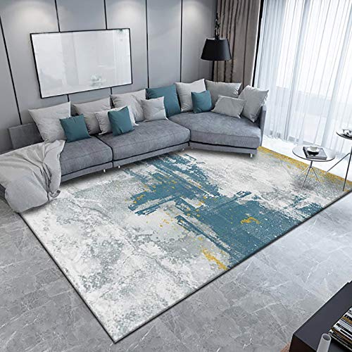 GOYAN Diseño Geométrico Sala Alfombras Alfombra Salon Pelo Corto Alfombra Antideslizante Online Decorativa Gris Diseño De Pintura Al óleo150x200cm