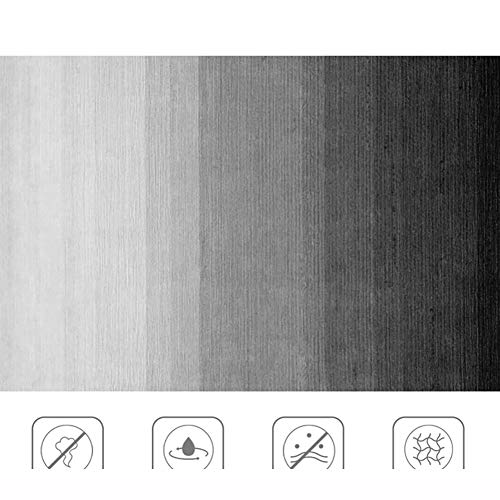 GOYAN Geométrico Moderno Alfombras Salon Grandes Luxury Alfombra de Salón Dormitorio Habitacion Pelo Corto Fácil Mantenimiento Antideslizante Lavables Gris Degradado Negro