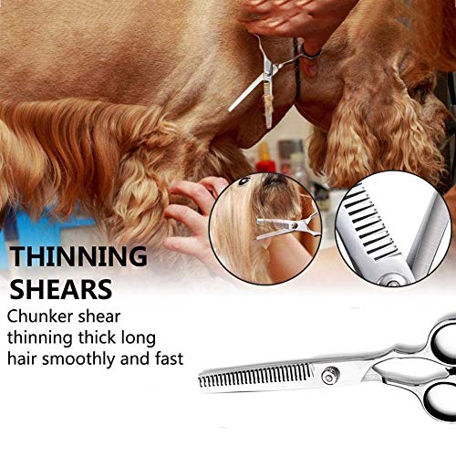 GOYAN Peluquería Tijeras para Mascotas,afiladas Profesionales, Tijera De Peluquería Duradera De Acero Inoxidable para Familias, Mascotas, Peluquería