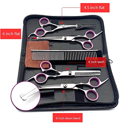 GOYAN Tijeras De Peluquería Profesional para Mascotas Tijeras De Corte De Pelo De Acero Inoxidable con Puntas Redondas De Seguridad Protegen Las Tijeras