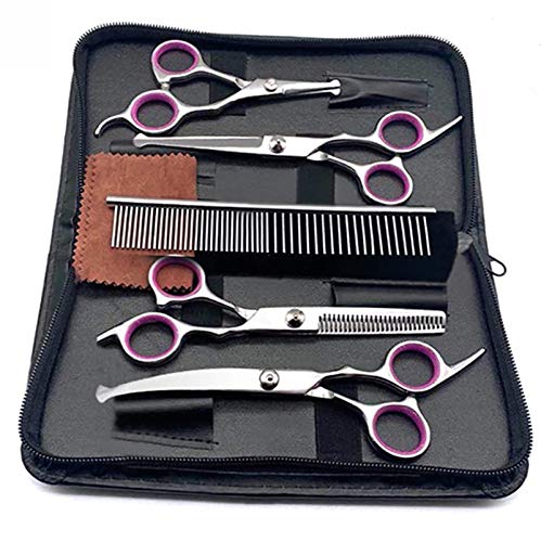 GOYAN Tijeras De Peluquería Profesional para Mascotas Tijeras De Corte De Pelo De Acero Inoxidable con Puntas Redondas De Seguridad Protegen Las Tijeras