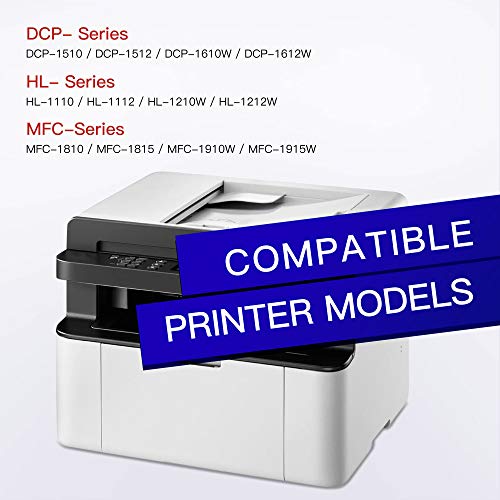 GPC Image TN1050 Cartuchos de Tóner reemplazo Compatible para Brother DCP-1510 DCP-1512 HL-1110 HL-1210W DCP-1612 DCP-1610W HL-1112 MFC-1810 MFC-1910W Impresora (1000 páginas)