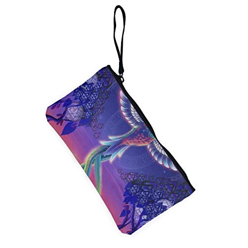 Gpedadf13 Unisex Mujer Lienzo Monedero Espíritu Mítico Phenix Moda Cosmética Bolsa