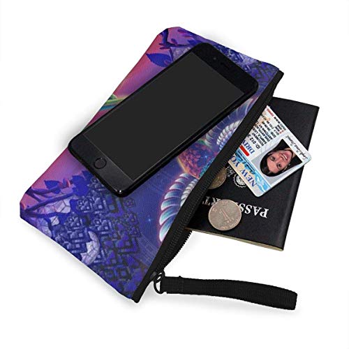 Gpedadf13 Unisex Mujer Lienzo Monedero Espíritu Mítico Phenix Moda Cosmética Bolsa