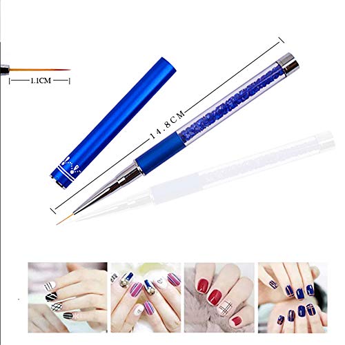 Gracelaza 3 PCS Nail Art Diseño Pintura que puntea la herramienta Pluma Pincel de dibujo polaco #3