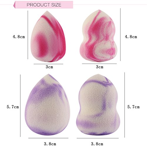 Gracelaza set de 10 esponjas para aplicar maquillaje - Ideal maquillaje fundación puff para corrector, polvo, crema y colorete - Hipoalergénicas e inodoras