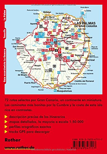 Gran Canaria. Las mejores rutas por la costa y la montaña. 72 excursiones. 2ª edición, 2015. Castellano. Rother.