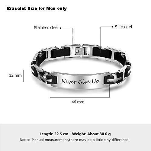 Grand Made Nombre personalizado Pulsera de acero inoxidable con pulsera grabada Pulsera personalizada Nombre Pulsera de emergencia Pulsera para mujeres (Diseño cruzado, Acero inoxidable)