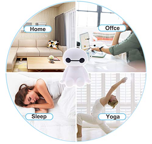 Grandwill Humidificador Aromaterapia Ultrasónico, Difusor de Aceites Esenciales 120ml, Ultra silencioso con luz Nocturna USB pequeño para el hogar, habitación de bebé, Oficina (Blanco)