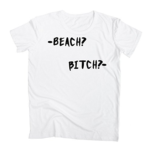 graphke -Beach? -Bi*ch? Funny Dialogue I Do Not Understand You Camiseta para Hombre Medium