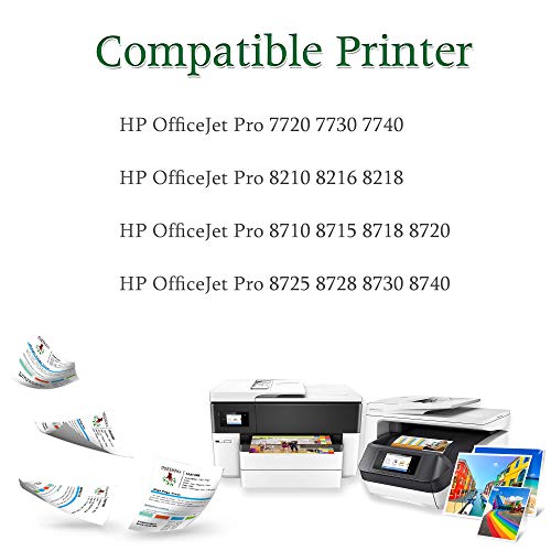 GREENSKY Reemplazo de Cartuchos de Tinta compatibles para HP 953 XL 953XL para HP OfficeJet Pro 8710 8720 7720 7730 7740 8715 8718 8210 8725 8218 8728 8730 8740 (2 Negro 1 Amarillo 1 Cian 1 Magenta)