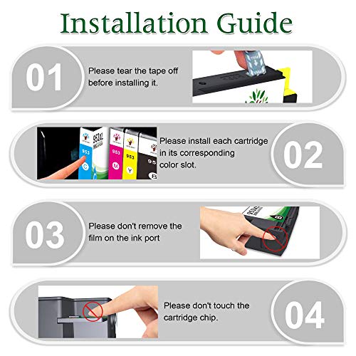 GREENSKY Reemplazo de Cartuchos de Tinta compatibles para HP 953 XL 953XL para HP OfficeJet Pro 8710 8720 7720 7730 7740 8715 8718 8210 8725 8218 8728 8730 8740 (2 Negro 1 Amarillo 1 Cian 1 Magenta)
