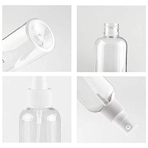 Gresunny 10 Piezas 100ml Botellas de Spray vacias Bote Spray Niebla Fina Botella pulverizador plastico con embudos Recargables Botella atomizador de Viaje portátil para Alcohol Perfume cosméticos