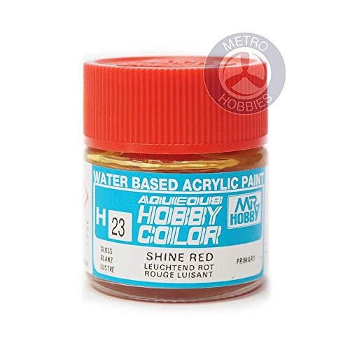 GSI Creos Aqueous Mr Hobby Color Acrylic H23 Shine Red Model Kit Paint 10ml