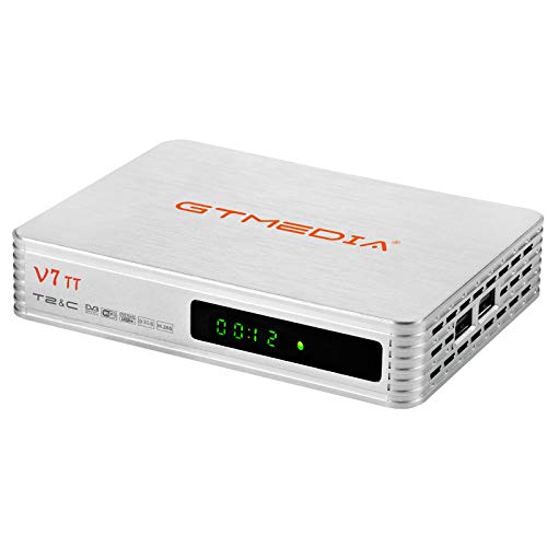 GT Media V7 TT DVB-T/T2 Decodificador TDT DVB-C Receptor de TV por Terrestre Cable Combo H.265 10bit Full HD 1080p con Antena WiFi USB / Ethernet, Soporte Youtube CCcam EPG LCN