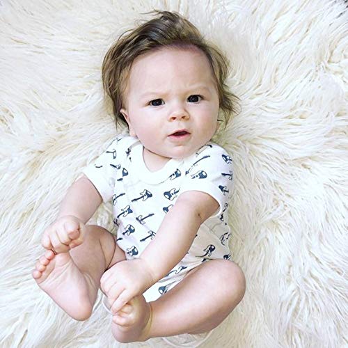 Guitare Body bébé pour garçons ou filles | 1 Rock N Roll en métal bébé Gilet/neutre Body – Idéal pour baby shower, Twin, unisexe, ou 1st Cadeau bébé | par bébé Moo UK blanc blanc 6-12 mois