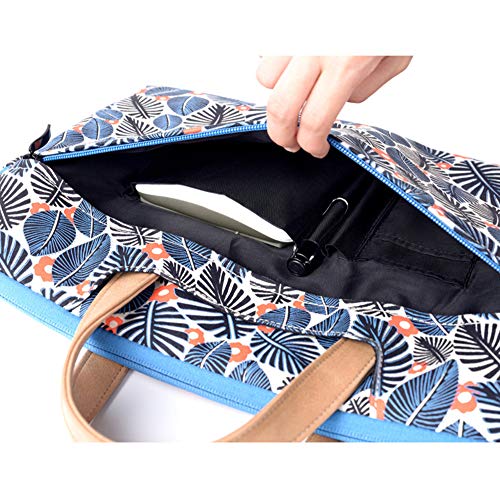 GUOCU 11,6-15.6 Pulgadas Multifuncional portátil Bolsa maletín portátil de Ordenador portátil Caso Portador de la Ordenador portátil Messenger Caso，Azul,15.6"(38.5X26X4 cm)