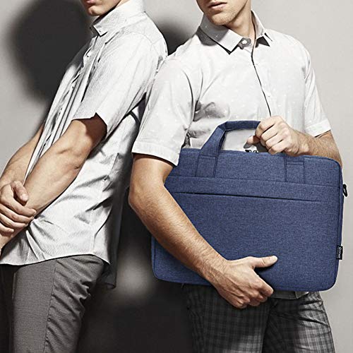GUOCU Bolso Bandolera/Maletín para Portátli, Funda Protectora Laptop Sleeve Dura y Impermeable para iPad Pro/Ordenador Notebook/MacBook Air & Pro，Azul,14"(38X28X7cm)