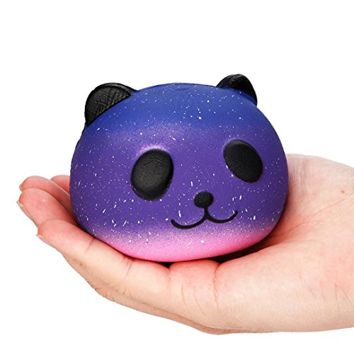 Gusspower Juguetes de descompresión,Galaxy Panda bebé Crema perfumado Blando Lento Aumento Exprimir niños Juguete Anti-estrés Autismo sensorial Dejar de Fumar Dedo Juguete (10 * 10 * 7.5cm) (B)